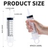 Syringe 100ml – 4Pack Large Syringe for Measuring Liquids, Individually