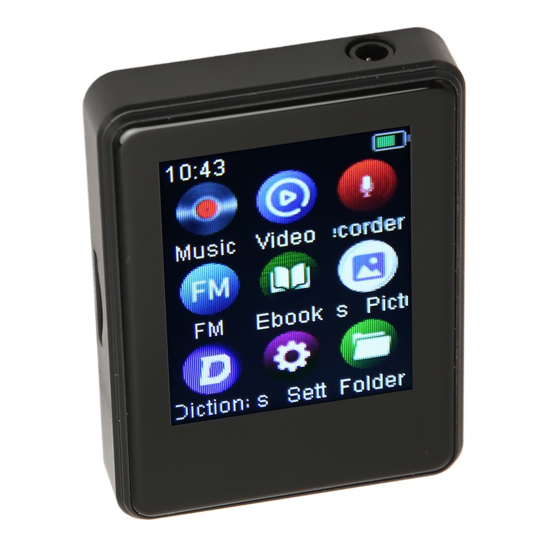 MP3 Player Bluetooth 5.0 HiFi Sound 1.77in Full Touch Screen