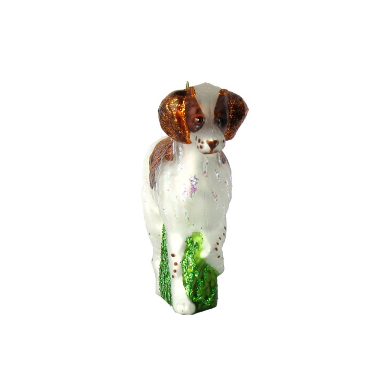 Old World Christmas Ornaments Brittany Spaniel Glass Blown Ornaments for