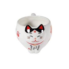 lachineuse - Tazza giapponese - Decorazione Gatto Maneki Neko - Design originale - Portafortuna del Giappone - Cultura Nipponne - Decorazione Giapponese - Idea Regalo Giappone Asia