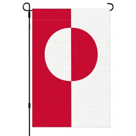 Greenland Burlap Garden Flag,Double Sided 12X18 Inch, Flag Only, for Yard Garden Outdoor Home Decor