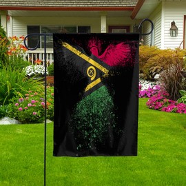 Ni Vanuatu Flag And Eagle painting Vanuatu USA Flag Friendship House Flag (29.5" x 39.5")-USA Flags Premium Polyester-Decorative Indoor Outdoor Flag