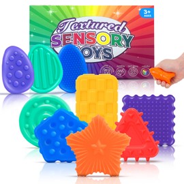 Fidget Toys Sensory Stone for Kids 9 Pack Textured Soft Worry Squishy Sensory Toys for Autism Kids Calming Fidget Stress Toys for Students Anxiety Relief Prizes (9pcs)