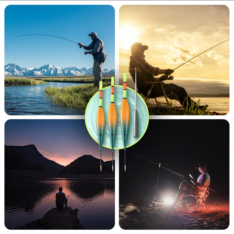 Vintoney 3 Pack Fish Floats with Bite Alarm, Gravity Sensor,