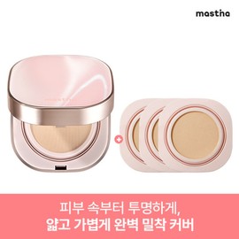 구매금액 사은품 매스티나 내추럴 글로우 쿠션 SPF 50+ /PA++++ 15g (본품 1개+리필 3개) Mastina Natural Glow Cushion SPF 50+/PA++++ 15g (1 Main Product + 3 Refills) with Purchase Amount Gift
