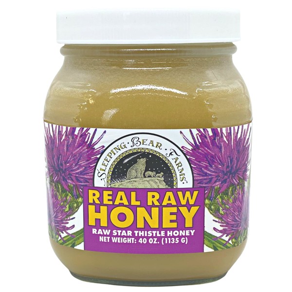 Sleeping Bear Farms 2.5lbs. Raw Honey Harvested by our Beekeepers, From Our Hives Packed in Glass