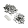 100 Sets Blank Button Badge Parts Set Round Shape Rust