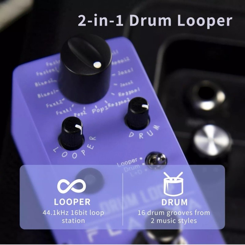 Unbranded FLAMMA FC01 2in1 Drum Machine Phrase Loop Pedal 16