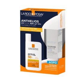 La Roche Posay Anthelios UVMUNE 400 lnvisible Fluid SPF50+ Facial Sunscreen for Normal - Combination Skin & GIFT Toleriane Sensitive Moisturizer, 15ml