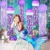 6 Packs Jellyfish Paper Lanterns Hanging Mermaid Wishes Lantern Gradient