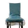 Clean Waterproof Plastic Dining Chair Covers with Backrests, Clear PVC