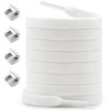 WEGOODZF No Tie Elastic Shoelaces: 8mm Wide 120cm Long White