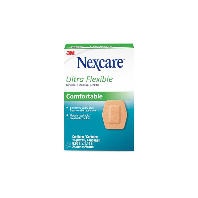 3M Nexcare, Venditas Ultraflexibles Mini, 24mm x 29mm, Color Beige,