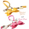 byDream Cute Genuine Leather Ribbon Key Chain Strap Genuine Leather