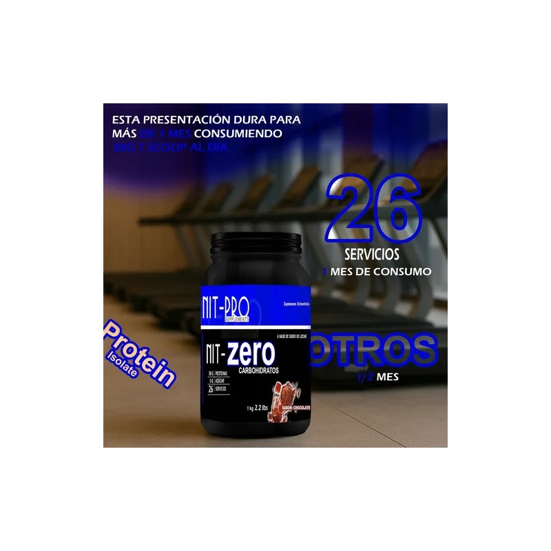 Proteína Isolate Suplemento En Polvo 1kg Nit-pro 26servis.