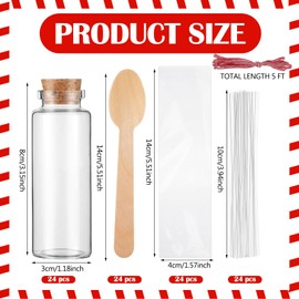 Potchen 12 Set Christmas Hot Chocolate Favors Hot Cocoa Packets Bulk DIY Christmas Gift Sets for Guests Include Tubes Pocket Spoon Ribbon Tie Wire Cocoa Gift for Xmas Winter Party Favors