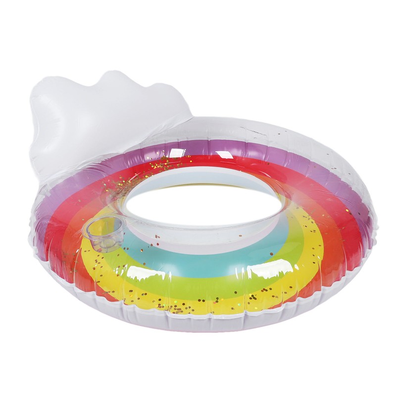Swimming Ring Pool Float Inflatable Colorful Thickened PVC Pool Float