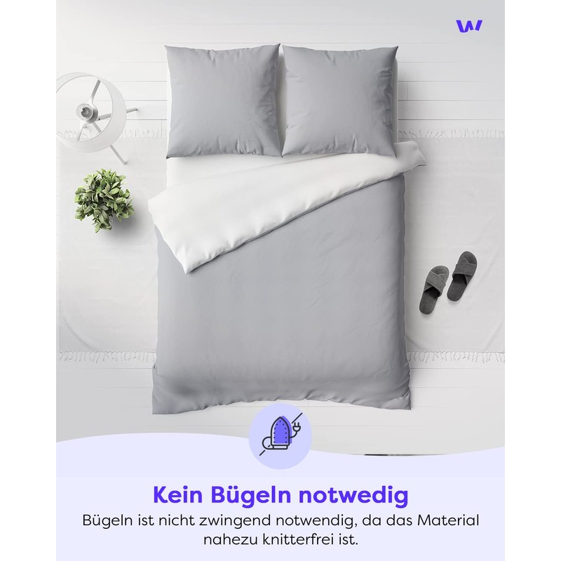 Wolkenfeld Cushion Cover 70 x 90 cm, 1-Piece – Two-Tone