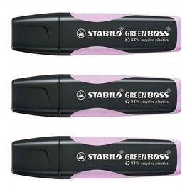 STABILO Green Boss Pastel Highlighters, Pack of 3, Lilac
