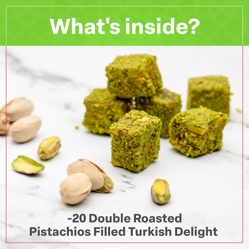 Eastanbul Turkish Delight Pistachio 8.8oz Double Roasted Pistachios Filled
