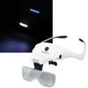 Rechargeable Headband Magnifier Hands Free Head Magnifying Glasses with 4