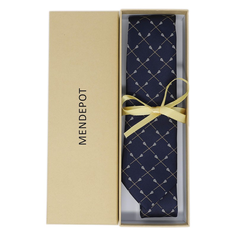 MENDEPOT Deportes Tema Patrón Corbatas Con Caja de Regalo Tema