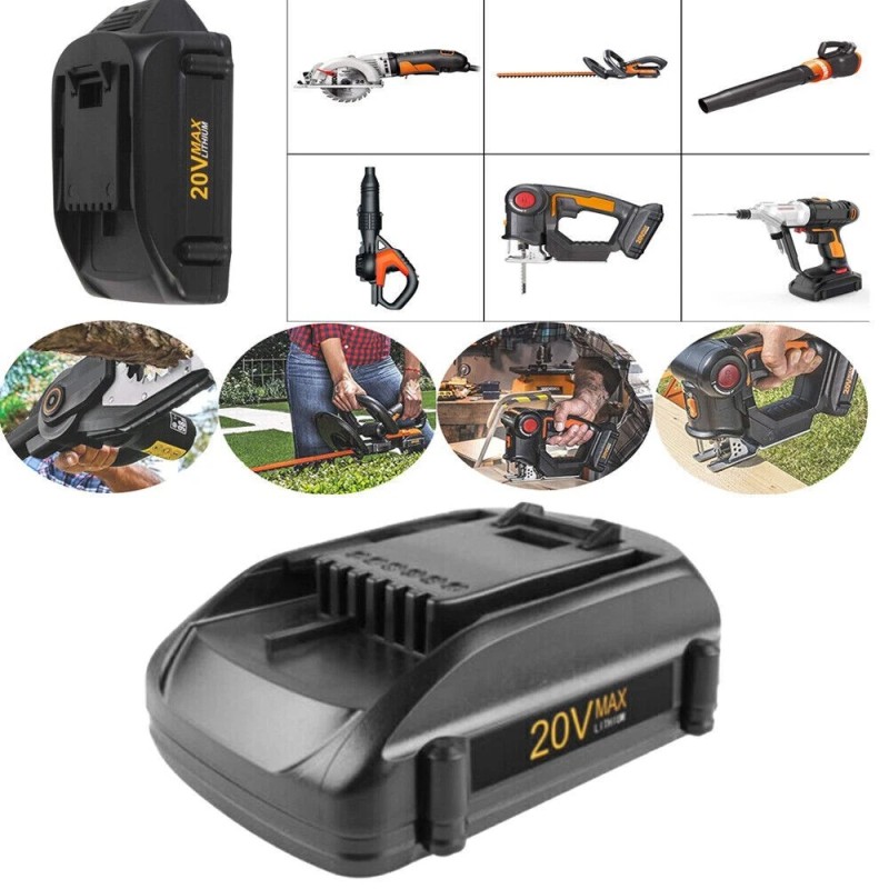 For WORX 2pack For WORX 20V MAX Extend Lithium Battery
