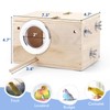 TiereCare Parakeet Nesting Box - Visual Wooden Bird Nest Breeding
