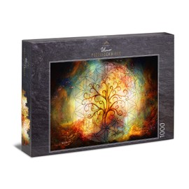 Ulmer Puzzleschmiede - Puzzle "Tree of Life" - The Tree of Life as a Sophisticated 1000 Piece Puzzle - The World Tree Yggdrasil Embodies the Cosmos - Puzzle Quality Made in Germany