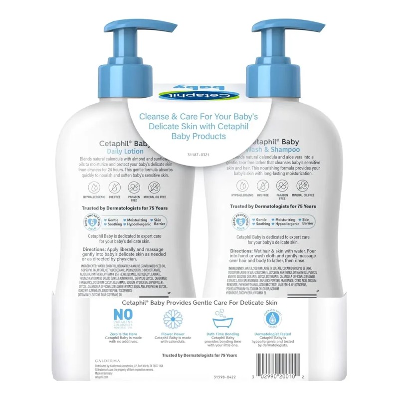 Cetaphil Pack Baby Wash & Shampoo + Daily Lotion Para