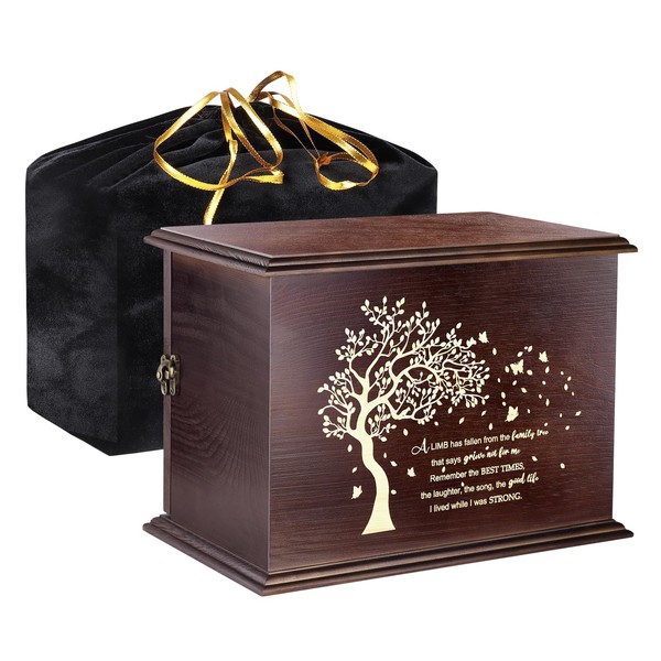 Urns for Human Ashes Adult Male Female, Wood Memorial Cremation