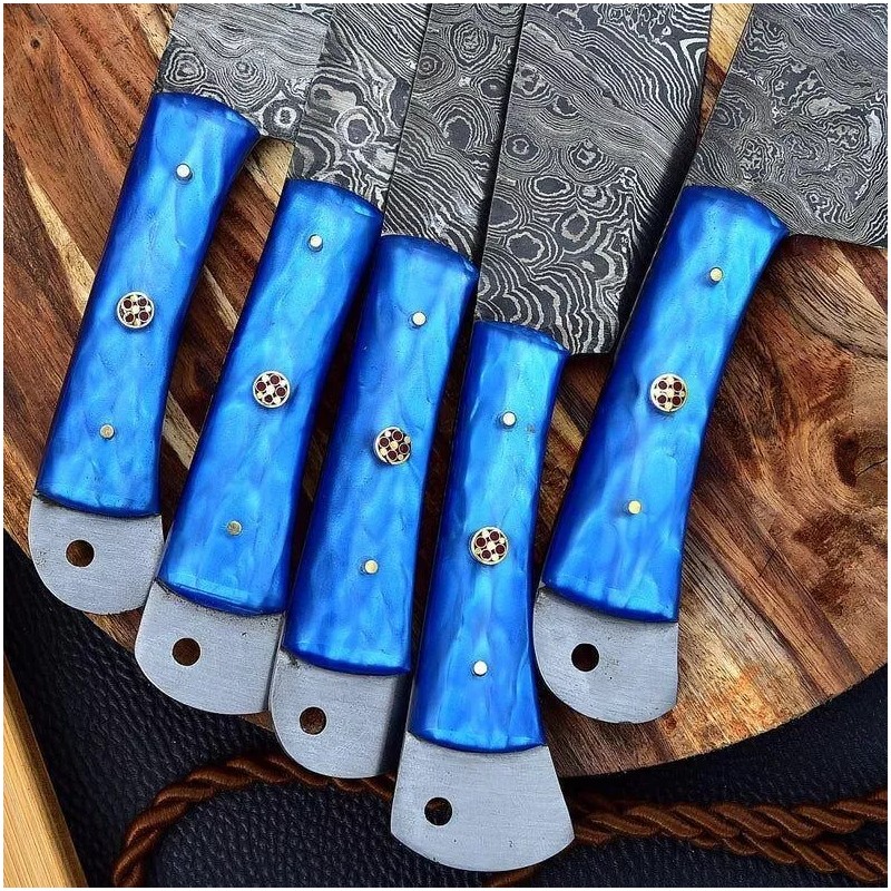Aj Sanity Knives 5 pieces chef knives set Damascus steel