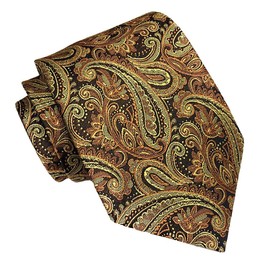 BUZZxSELECTION NT009 Men's Necktie, Paisley Pattern, Casual, Stylish, Suit, Business