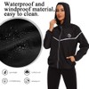 NINGMI Waterproof Raincoat with Hood Windbreaker Rain Jacket for Women