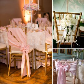 Rose Gold Satin Ribbon 4 Inches x 25 Yards, Solid Color Fabric Ribbon for Gift Wrapping, Crafts, Hair Bows Making, Wreath, Wedding Party Decoration and Sewing Projects