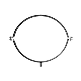 HVAC OV 10" Inch Galvanized Steel Duct Clamp with Rubber Fitting - Metal Pipe Hanger - Rigid, Spiral, PVC Pipe Bracket - Conduit Mounting Pipe Clamp for Heating, Cooling Ducting Ventilation Support