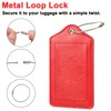 3 Pack Luggage Tags,Anyos Premium PU Travel Bag Labels Suitcase