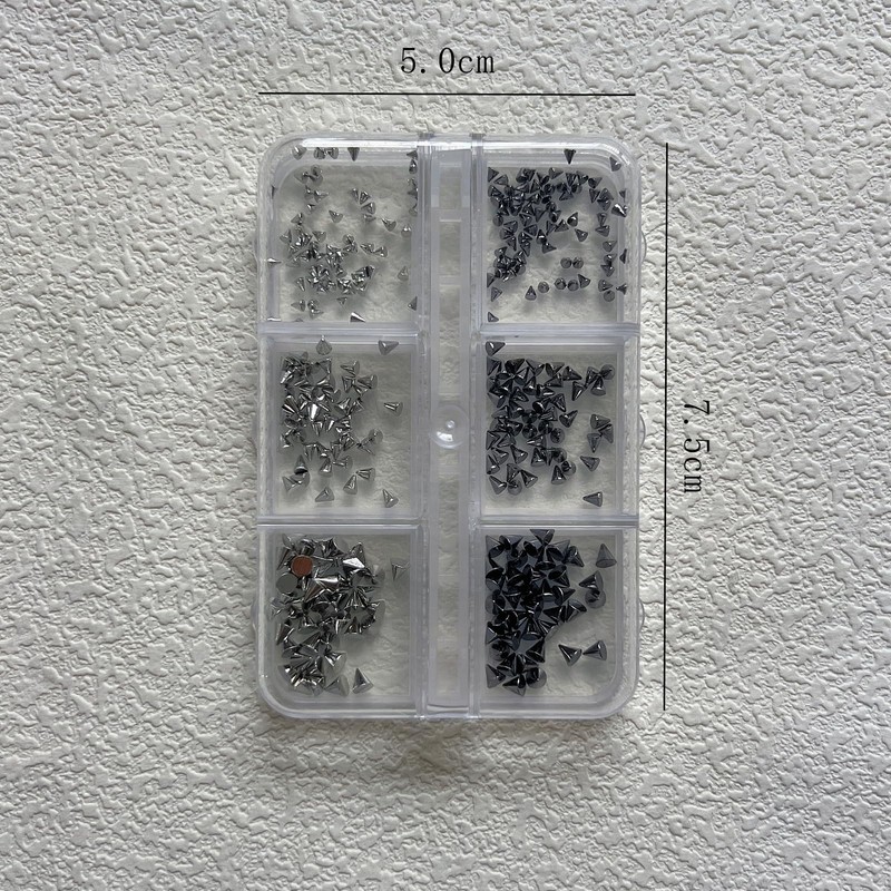 NAIL ANGEL Nail Studs Set, Punk Cone Square Studs Accessories,