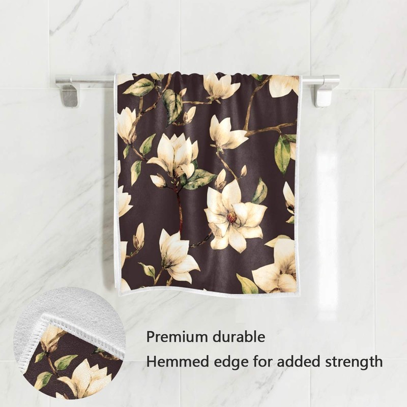 White Magnolia Flowers - Toalla de mano ultra suave de
