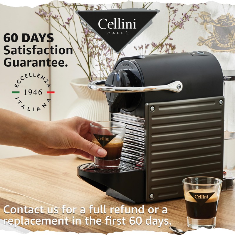Cellini Caffè Intenso Aluminum Nespresso Pods 30 Count Dark Roast