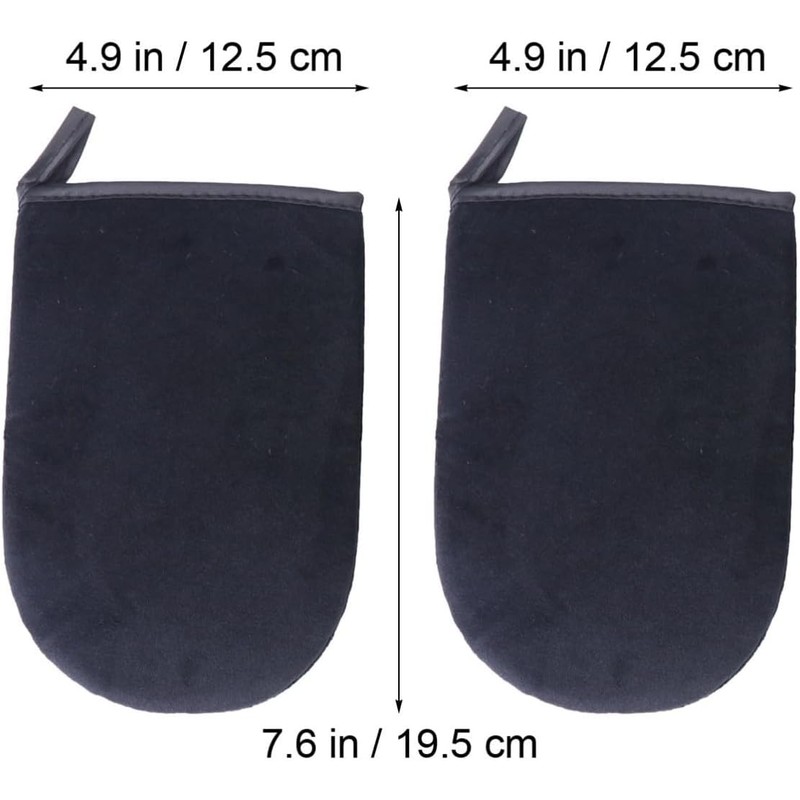 Abaodam 6 Piezas Guante Bronceador sin Sol Negro de Esponja