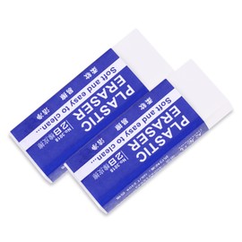 Tabanzhe PVC Plastic Erasers - White Soft Erasers, 5.2cm 2B Pencil Eraser for Precision Drawing and Writing, Suitable for Schools, Sketches, Paintings, Fine Arts, Homes, and Offices