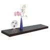 WELLAND 12" Deep Floating Shelves Espresso, Espresso Floating Shelves, 47.24"