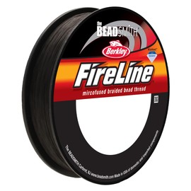 The Beadsmith Fireline by Berkley – Micro-Fused Braided Thread – 6lb. Test, 006”/.15mm Diameter, 300 Yard Spool, Smoke Grey – Super Strong Stringing Material for Jewelry Making and Bead Weaving