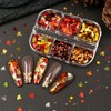 2Boxes Fall Maple Leaf Nail Sequins for Women
