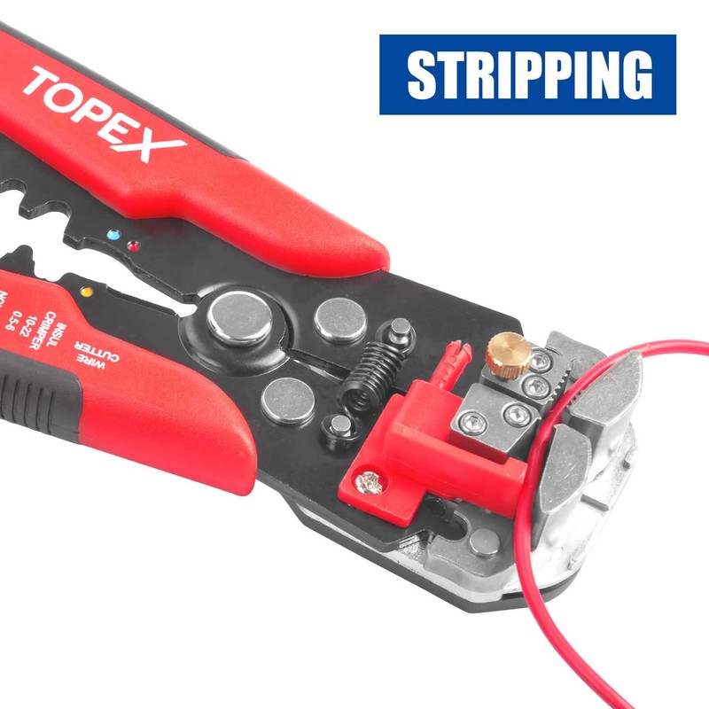 TOPEX 260-Piece Wire Stripper Self-Adjustable Crimper Plier Set Terminals Wire
