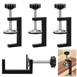 G Clamp Kit, 4 Pieces G Clamp Made of Metal, Adjustable Table Clips, Small, Universal Table Clips, Creatable Screw Clamps Small, Clamping Range 10-57 mm Table Clamp, for Forces, Clamps & Tensioning