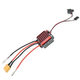 RC Car 60A Brushed ESC Electric Speed Controller 6V/2A BEC Compatible with Traxxas TRX4 TRX6 D90 HSP Tamiya Redcat Axial SCX10 HPI 4WD Truck 1/10 RC Truck Car Crawler (XT60 Plug Without Fan)