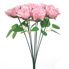 LatinaFlorista Ultimate DIY Forever Rose Kit | Create 7 Full Eternal Roses | Pre-Assembled Gold-Edged Petals, Green Wires, Leaves, Flower Tape | All Supplies Included