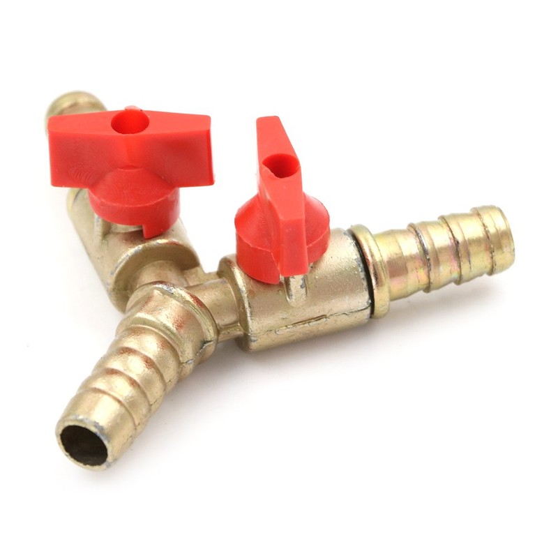 SEIWEI Y Splitter, 3 Way Connector with Shut-off Valves for